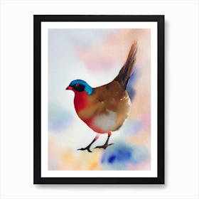 Partridge Watercolour Bird Art Print