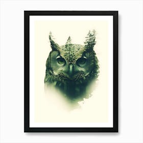 Owl In The Forest 6 Art Print