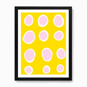 Minimalistic coloured circles Art Print