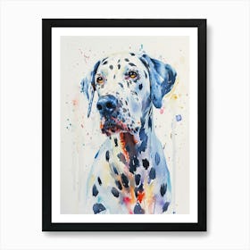 Dalmatian Watercolor Painting 1 Art Print