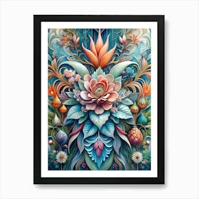 Psychedelic Flowers 2 Poster