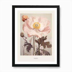 Floral Illustration Poppy 3 Poster Art Print