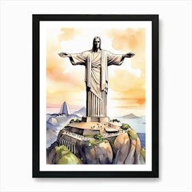 Christ The Redeemer Brazil Art Print