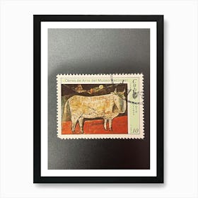 Cow In A Field Art Print