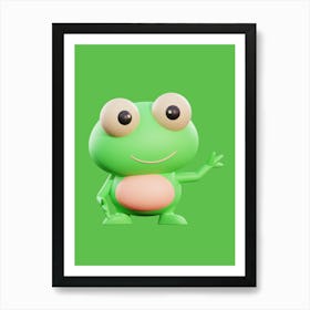Frog green Art Print