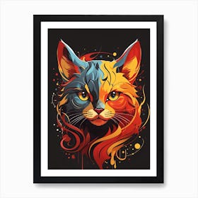 Cat Painting Art Print