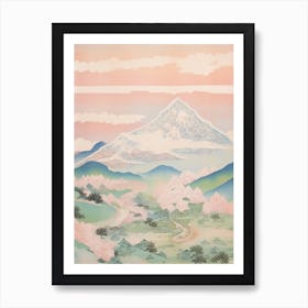 Mount Norikura In Nagano, Japanese Landscape 1 Art Print