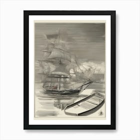 Sailing Ship In The Water Art Print