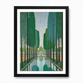 Versailles Garden In France, Painting 8 Art Print