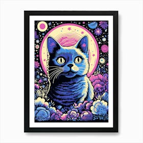 Galactic Purrplex, Psychedelic Cats series Art Print