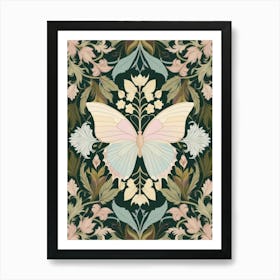 Floral Pattern With A Butterfly Style William Morris 2 Art Print