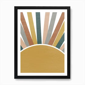 Sunburst, Boho, Bohemian, Style, Trending, Neutral, Art, Kitchen, Bedroom, Living Room, Wall Print Poster