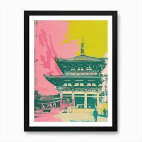 Todai Ji Temple Duotone Silkscreen 3 Affiche