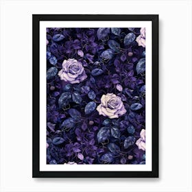 Purple Roses Art Print