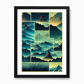 Mountain range Art Print