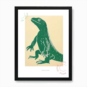 Jamaican Iguana Bold Block 2 Poster Art Print