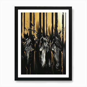 Three Horses Art Print