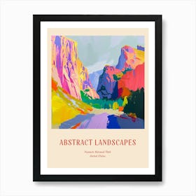 Colourful Abstract Yosemite National Park Usa 2 Poster Art Print