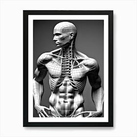 Human Anatomy 3d model Art Print