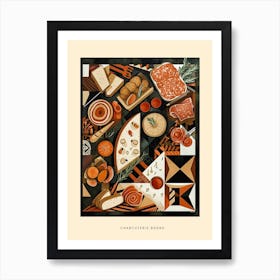 Charcuterie Board Art Deco Poster Art Print