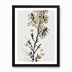 Joshua Tree Pattern Gold And Black (10) Art Print