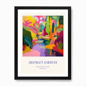 Colourful Gardens Missouri Botanical Garden Usa 3 Blue Poster Art Print