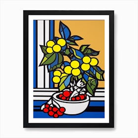 Hydrangea Flower Still Life  4 Pop Art Style Art Print