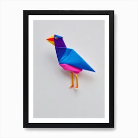 Chicken 2 Origami Bird Art Print