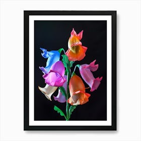 Bright Inflatable Flowers Foxglove 1 Art Print