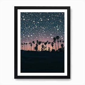 Sunset Glitter Sky Art Print