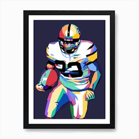 American Football Pop Art 9 Art Print