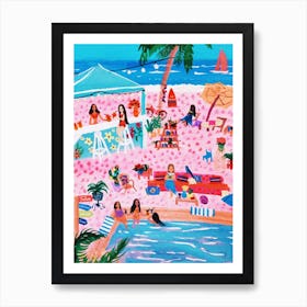 Playa Rosa 2 Art Print