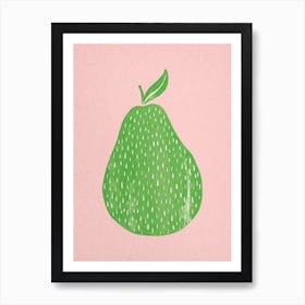 Pear Paper Cut Art Print