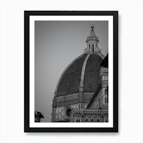 Cathedral of Florence, Italy | Black and White Photography Art Print