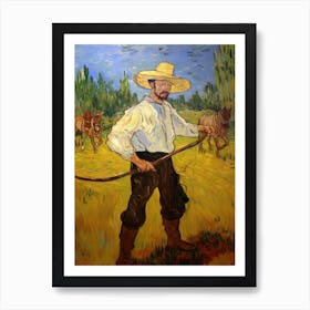 Archery In The Style Of Van Gogh 2 Art Print