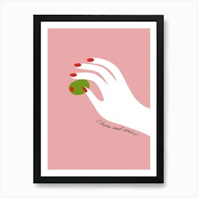 Olives And Amici Print Hand Kitchen Illustration Art Print