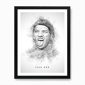 Josh Dun Rapper Sketch Art Print