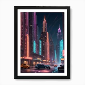 Neon City Art Print