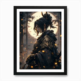 Samurai Girl Art Print