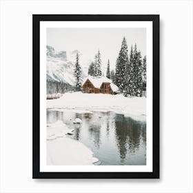 Snowy Creek Cabin Art Print