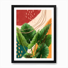 Abstract Philodendron Glorium Art Print