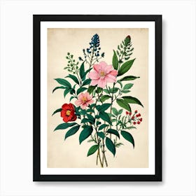 Botanical Flowers Art Print