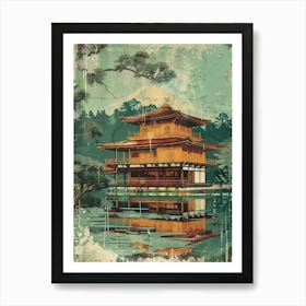 Imperial Palace Japan Mid Century Modern Art Print