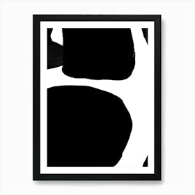 Black And White Abstract Painting 1 Art Print