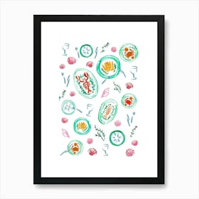 Seafood Dinner Party  Art Print