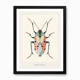 Colourful Insect Illustration Boxelder Bug 9 Poster Art Print