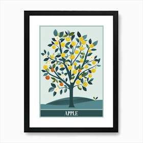 Apple Tree Flat Illustration 8 Poster Art Print