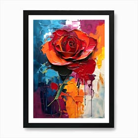 Abstract Rose Painting Art Print