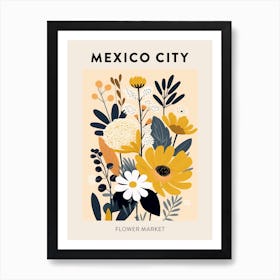 Flower Market Poster Mexico City Mexico 2 Art Print