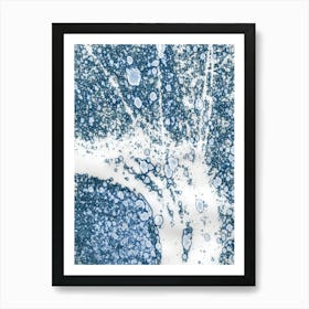 Abstraction A Blue Fountain Art Print